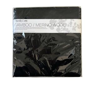 Naturally knotty 100% Merino Wool Scarf Wrap black Fringed NWT